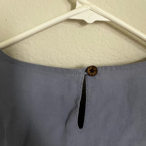 Silk and Linen light blue Orvis blouse - Picture 3 of 3